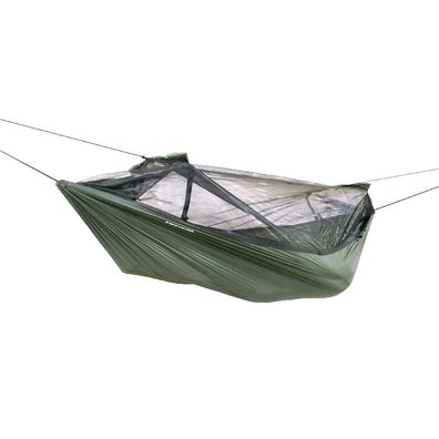 DD Hammocks DD superlight Frontline olivegrün einlagig mit Whoopie slings Hänge