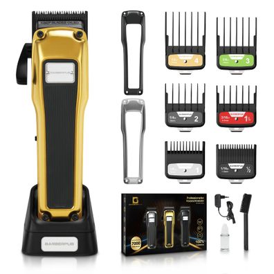 BarberPub Haarschneidemaschine Profi, Haarschneider 6 Klingen,2 Gehäusedeckeln, HC176