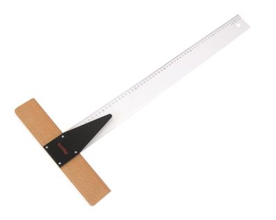 Aristo Reißschiene 60 cm mit Teilung, glasklares Plexiglas