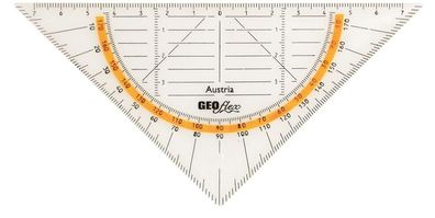 Aristo Flex Geometrie Dreieck 16 cm biegsam, Hyp. 16 cm, transparent
