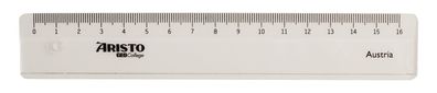 Aristo College Lineal 16 cm transparent, Facette, Tuschekante