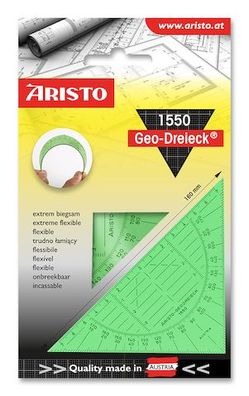 Aristo Geodreieck 16 cm grün-transp., biegsam, ohne Facette