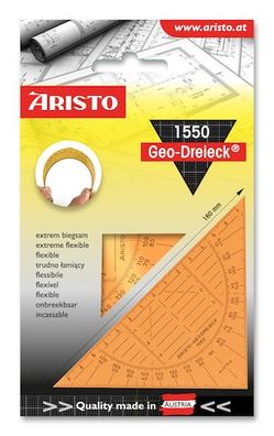Aristo Geodreieck 16 cm orange-transp., iegsam, hne Facette