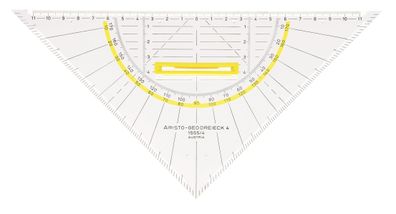 Aristo Geodreieck 25 cm Griff lösbar, Facette, Tuschenoppen