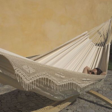 MacaMex Brasil Comfort Premium Natur Macrame - Doppel Hängematte Hängematte
