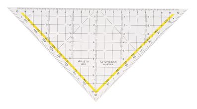 Aristo TZ-Dreieck 22,5 cm ohne Facette, mit Tuschenoppen
