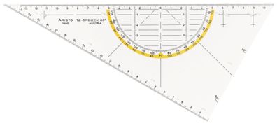 Aristo TZ-Dreieck 26 cm ungleichschenklig 60 Grad Winkel, ohne Facette