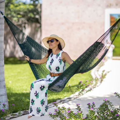 MacaMex Mexikanische Single Hängematte dunkelgrün Hängematte