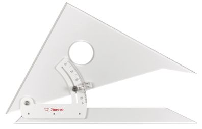 Aristo Stellwinkel 10 Zoll, Kathete 25 cm glasklar, Facette durchgehend