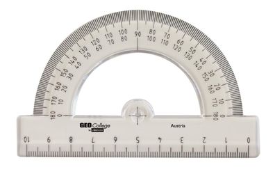 Aristo College Halbkreiswinkel 180 Grad Steg mit 10 cm, Skala 0-180 Grad