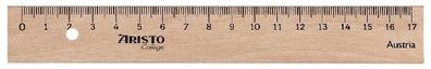Aristo College Holzlineal 17 cm Birkenholz, Stahlkante, im Blister
