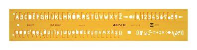 Aristo Schriftschablone gerade 7 mm ISO 3098-1/DIN 6776 H-Profil, Typ B