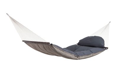 Amazonas Fat Hängematte taupe quilted spreaderbar Hängematte weatherproof Hänge