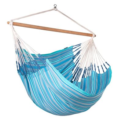 La Siesta Habana Azure - Hängestuhl Kingsize aus Bio-Baumwolle blau Hängestuhl