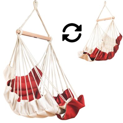 MacaMex SoftChair Hot Chocolate FSC(TM) zertifiziert Hängesessel gepolstert rot-cr