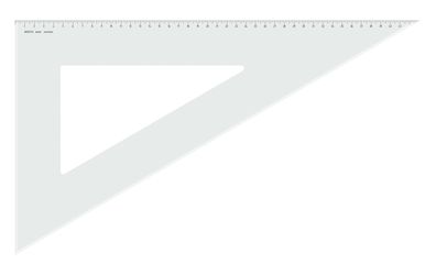 Aristo Dreieck 60 Grad mit Facette Hypotenuse 48.5 cm, Teilung 42 cm
