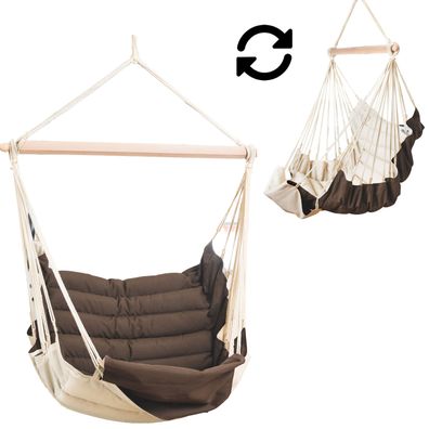 MacaMex SoftChair Terra FSC(TM) zertifiziert Hängesessel gepolstert braun-creme we