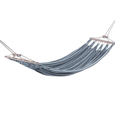 Chico Einzel-Stabhängematte Baumwolle grau-türkis Hängematte