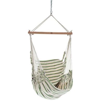 Chico Hängesessel Baumwolle beige-grün Hängestuhl