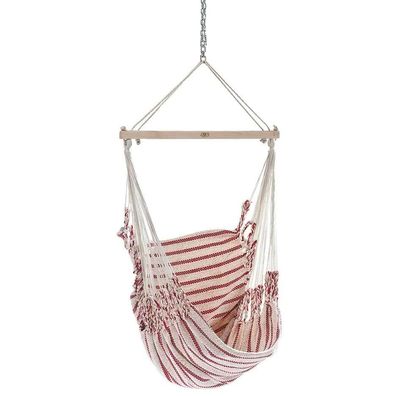 Chico Hängesessel Baumwolle beige-rot Hängestuhl