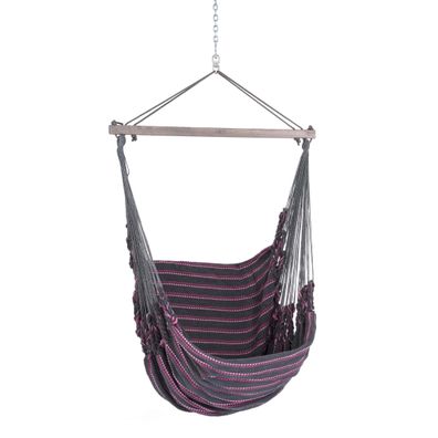 Chico Hängesessel Baumwolle grau-pink Hängestuhl