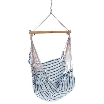 Chico Hängesessel wetterfest beige-blau Hängestuhl