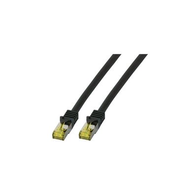 EFB RJ45 Patchkabel S/FTP Cat.6A LSZH Cat.7 Rohk. 1,5m schw