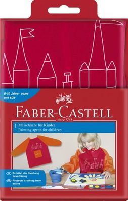 Faber Castell Malschürze für Kinder Farbe rot/orange