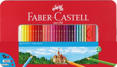 Faber Castell Buntstift hexagonal 3,25 mm 60er Metalletui