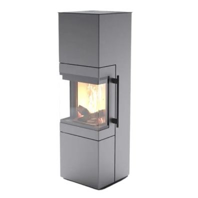 Tenno Grau Panorama Kaminofen 6kW