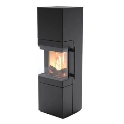 Tenno Schwarz Panorama Kaminofen 6kW