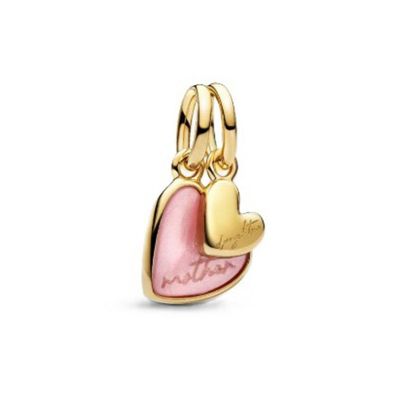 Bead - vergoldet -Teilbarer Mutter & Tochter Charm