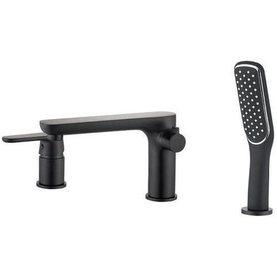 Badewannenarmatur Wasserhahn 3-Loch DIMA Wannenarmatur in Schwarz wannenrandarmatur