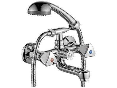 Komplette Set Badewannenarmatur Wasserhahn NORM Wannenarmatur für Badezimmer in Chrom