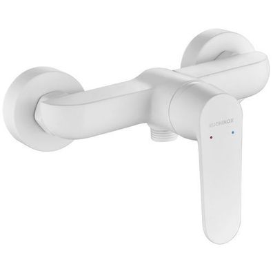 Brausearmatur Wasserhahn DIMA Brausebatterie für Badezimmer in Weiß Duschbatterie