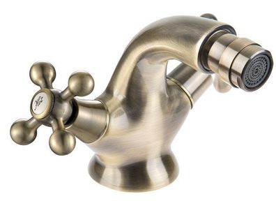 Bidetarmatur Wasserhahn STILO Bidetmischer für Badezimmer in Antik Messing