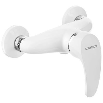 Brausearmatur Wasserhahn KAKADU Brausebatterie für Badezimmer in Weiß Duschbatterie