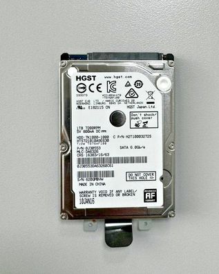 MSI GP62 6QF Leopard Pro - 1 TB HDD Festplatte H2T10003272S 0J30553
