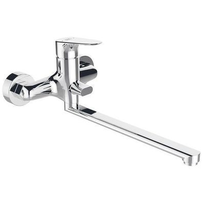 Badewannenarmatur Wasserhahn RONDO Wannenarmatur für Badezimmer in Silber