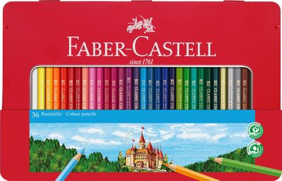 Faber Castell Buntstift hexagonal 3,25 mm 36er Metalletui