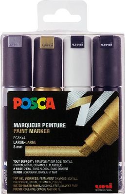 Faber Castell Marker UNI POSCA PC-8K 8 mm 4er Set