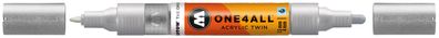 Molotow Acrylmarker ONE4ALL Acrylic TWIN 1,5-4mm, Nr. 227, metallic silber