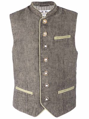 Maddox Trachtenweste Oliver Kid Leinen kiesel