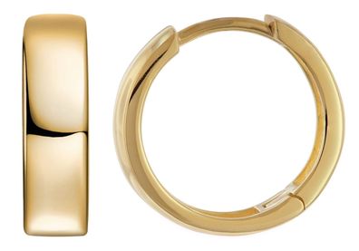 trendor Schmuck Unisex Ohrringe Klapp-Creolen Gold 333/8K 15x4 mm 21697