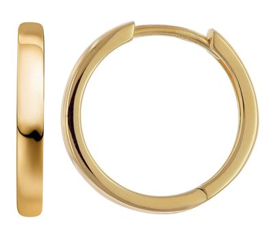 trendor Schmuck Damen-Ohrringe Gold 333/8K Klappcreolen 16x2 mm 21699