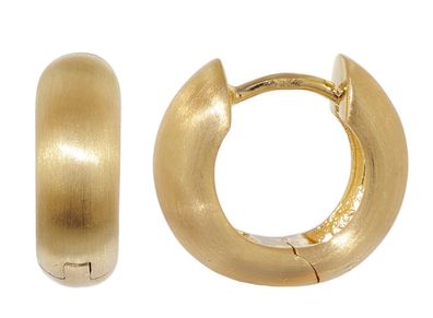 trendor Schmuck Kleine Creolen 925 Silber vergoldet Klappcreolen ? 13,5 mm 21703