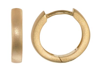 trendor Schmuck Kleine Creolen 925 Silber vergoldet Ohrringe ? 12,5 mm 21704