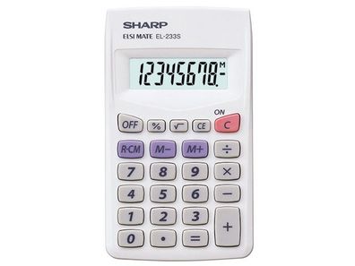 Sharp Taschenrechner EL-233 S 8 Stellen, Batterie