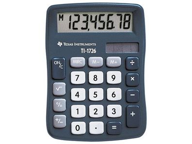 TI Tischrechner anzeigend TI-1726 8 Stellen, Solar/Batterie