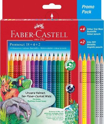 Faber Castell Buntstift Colour Grip 3,3 mm 18 + 4+2 Promo